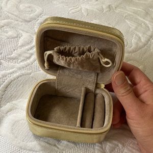 Small gold fossil jewelry box